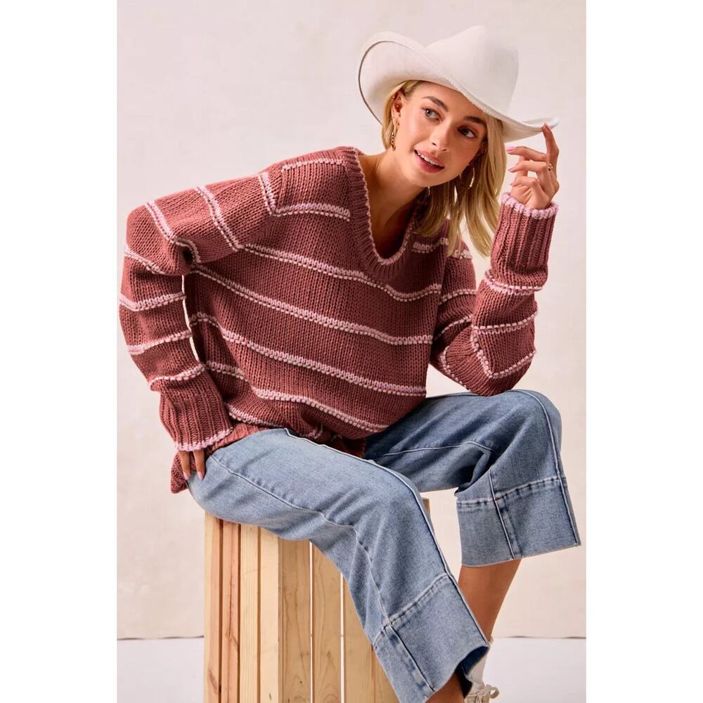 Striped Long Sleeve Sweater